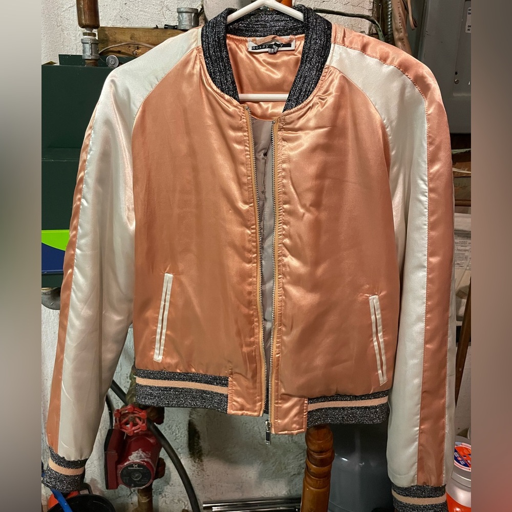 Noisy may Satin bomber jacket